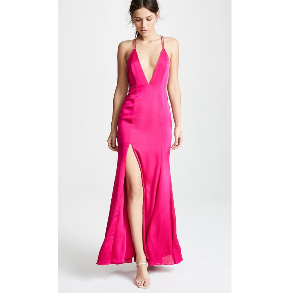 V neck formal dress